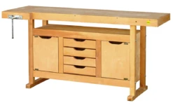 OUTIFRANCE - 0013115 Etabli Bois à Caisson 1500x500 Mm - 2 Portes / 4 Tiroirs